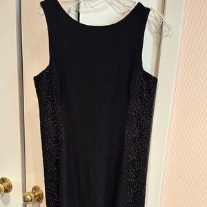 Banana Republic black dress with detailing down sides